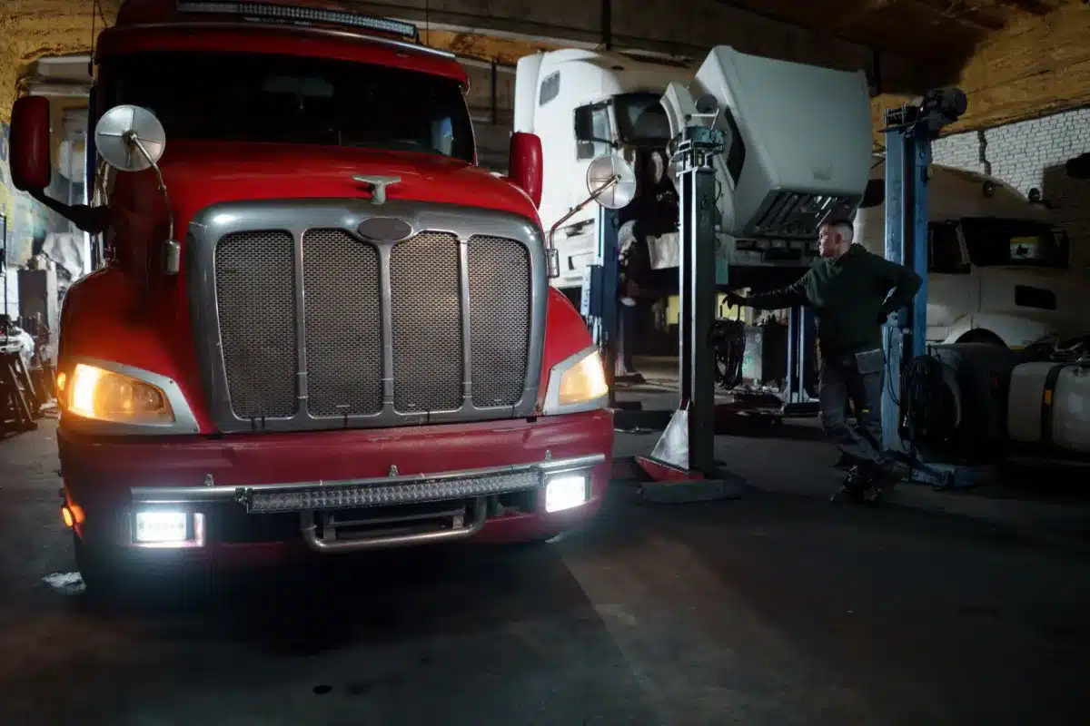 Commercial truck driver completing a DOT physical exam at an urgent care clinic in Euless TX