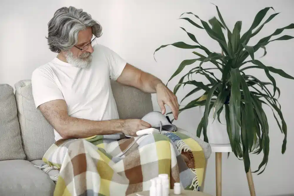 Close-up of wrist blood pressure cuff used in remote patient monitoring program