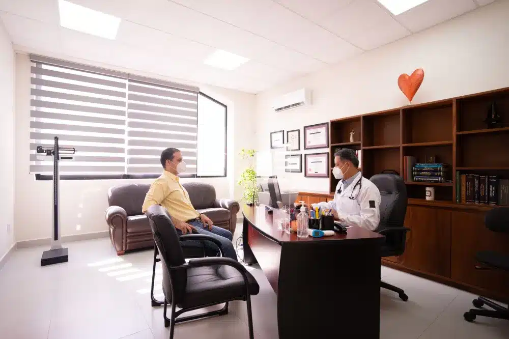 Provider and patient discussing chronic condition care plan at an Euless TX urgent care clinic